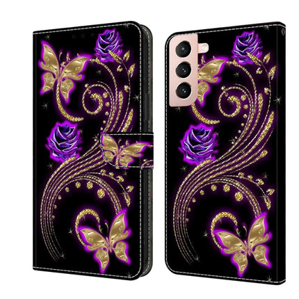 Crystal 3D Shockproof Protective Leather Phone Case, For Samsung Galaxy S21