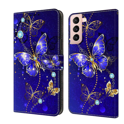 Crystal 3D Shockproof Protective Leather Phone Case, For Samsung Galaxy S21