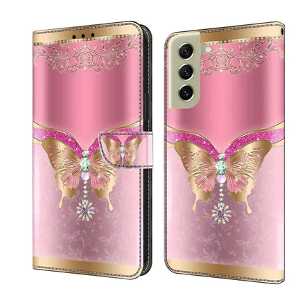 Crystal 3D Shockproof Protective Leather Phone Case, For Samsung Galaxy S21 FE 5G