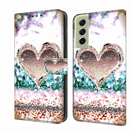 Crystal 3D Shockproof Protective Leather Phone Case, For Samsung Galaxy S21 FE 5G