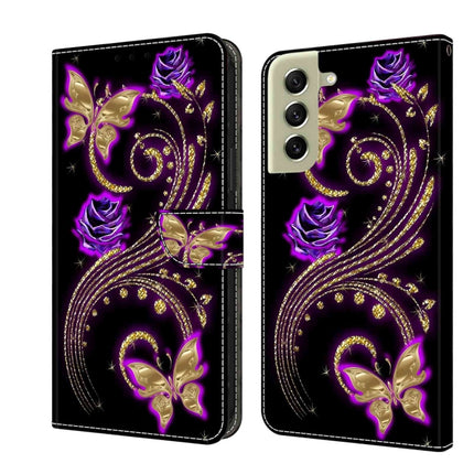 Crystal 3D Shockproof Protective Leather Phone Case, For Samsung Galaxy S21 FE 5G