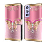 For Samsung Galaxy S21+ / Pink Bottom Butterfly