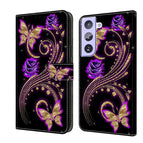 For Samsung Galaxy S21+ / Purple Flower Butterfly