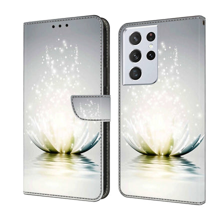 Crystal 3D Shockproof Protective Leather Phone Case, For Samsung Galaxy S21 Ultra