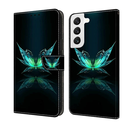 Crystal 3D Shockproof Protective Leather Phone Case, For Samsung Galaxy S22