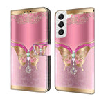 For Samsung Galaxy S22 / Pink Bottom Butterfly