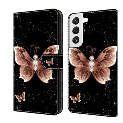 Crystal 3D Shockproof Protective Leather Phone Case, For Samsung Galaxy S22