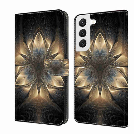 Crystal 3D Shockproof Protective Leather Phone Case, For Samsung Galaxy S22