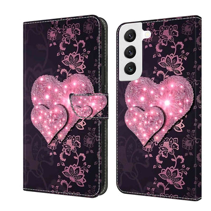 Crystal 3D Shockproof Protective Leather Phone Case, For Samsung Galaxy S22
