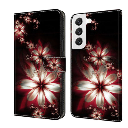 Crystal 3D Shockproof Protective Leather Phone Case, For Samsung Galaxy S22