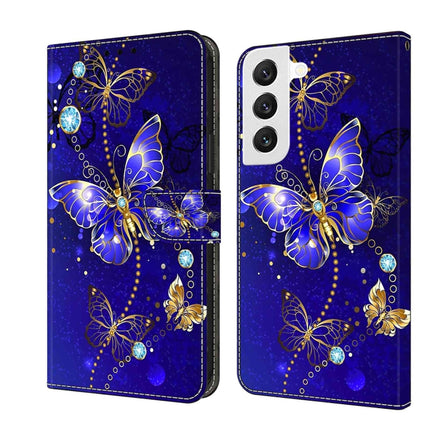 Crystal 3D Shockproof Protective Leather Phone Case, For Samsung Galaxy S22