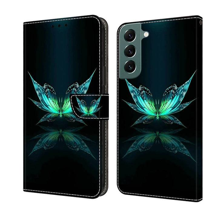 Crystal 3D Shockproof Protective Leather Phone Case, For Samsung Galaxy S22+