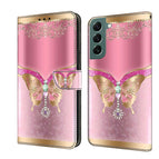 For Samsung Galaxy S22+ / Pink Bottom Butterfly