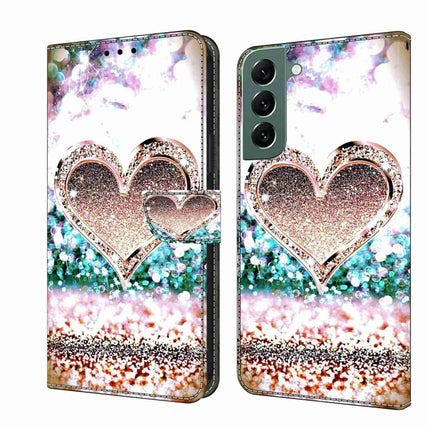 Crystal 3D Shockproof Protective Leather Phone Case, For Samsung Galaxy S22+