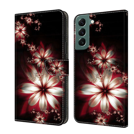 Crystal 3D Shockproof Protective Leather Phone Case, For Samsung Galaxy S22+