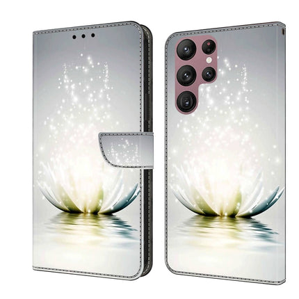 Crystal 3D Shockproof Protective Leather Phone Case, For Samsung Galaxy S22 Ultra