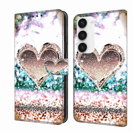 Crystal 3D Shockproof Protective Leather Phone Case, For Samsung Galaxy S23