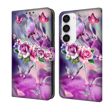 Crystal 3D Shockproof Protective Leather Phone Case, For Samsung Galaxy S23