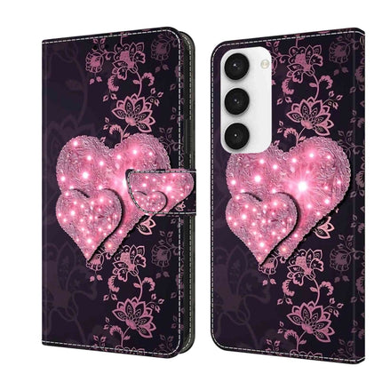Crystal 3D Shockproof Protective Leather Phone Case, For Samsung Galaxy S23