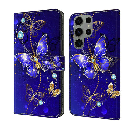 Crystal 3D Shockproof Protective Leather Phone Case, For Samsung Galaxy S23 Ultra