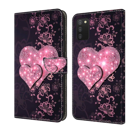 Crystal 3D Shockproof Protective Leather Phone Case, For Samsung Galaxy A03s