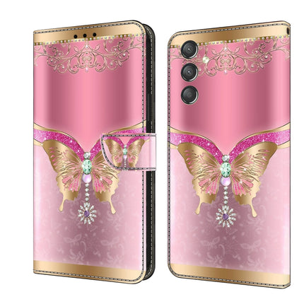 Crystal 3D Shockproof Protective Leather Phone Case, For Samsung Galaxy A24
