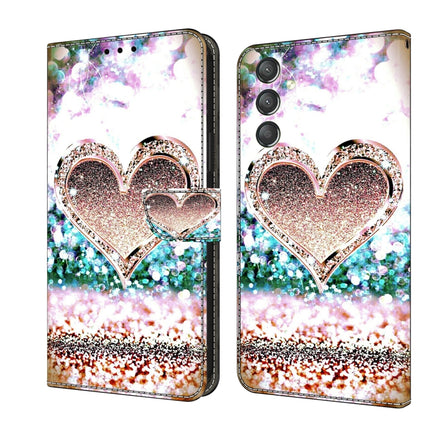 Crystal 3D Shockproof Protective Leather Phone Case, For Samsung Galaxy A24