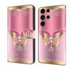 For Samsung Galaxy S23 FE 5G / Pink Bottom Butterfly