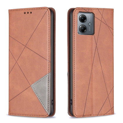 Rhombus Texture Magnetic Leather Phone Case, For Motorola Edge 40 Neo, For Motorola Moto G14 4G, For Motorola Edge 40