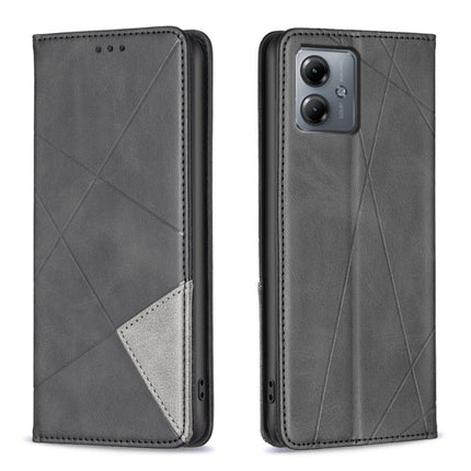 Rhombus Texture Magnetic Leather Phone Case, For Motorola Edge 40 Neo, For Motorola Moto G14 4G, For Motorola Edge 40
