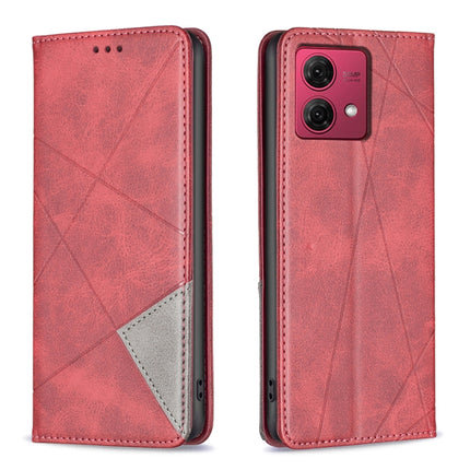 Rhombus Texture Magnetic Leather Phone Case, For Motorola Moto G24 / E14 / G04, For Motorola Moto G34 5G, For Motorola Moto G84 5G, For Motorola Moto G54 5G EU Edition