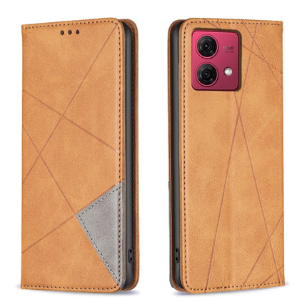 Rhombus Texture Magnetic Leather Phone Case, For Motorola Moto G24 / E14 / G04, For Motorola Moto G34 5G, For Motorola Moto G84 5G, For Motorola Moto G54 5G EU Edition