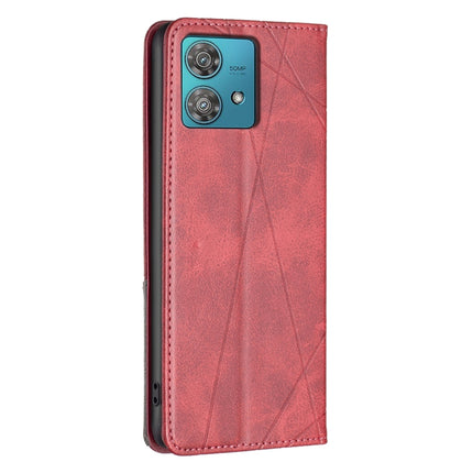 Rhombus Texture Magnetic Leather Phone Case, For Motorola Edge 40 Neo, For Motorola Moto G14 4G, For Motorola Edge 40