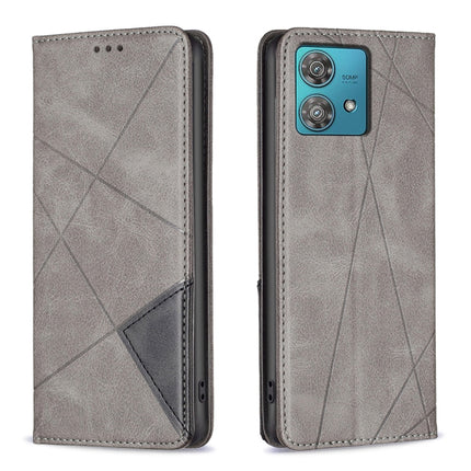 Rhombus Texture Magnetic Leather Phone Case, For Motorola Edge 40 Neo, For Motorola Moto G14 4G, For Motorola Edge 40