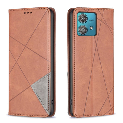 Rhombus Texture Magnetic Leather Phone Case, For Motorola Edge 40 Neo, For Motorola Moto G14 4G, For Motorola Edge 40