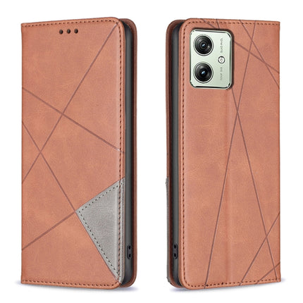 Rhombus Texture Magnetic Leather Phone Case, For Motorola Moto G24 / E14 / G04, For Motorola Moto G34 5G, For Motorola Moto G84 5G, For Motorola Moto G54 5G EU Edition