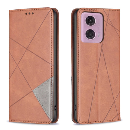 Rhombus Texture Magnetic Leather Phone Case, For Motorola Moto G24 / E14 / G04, For Motorola Moto G34 5G, For Motorola Moto G84 5G, For Motorola Moto G54 5G EU Edition