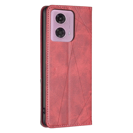 Rhombus Texture Magnetic Leather Phone Case, For Motorola Moto G24 / E14 / G04, For Motorola Moto G34 5G, For Motorola Moto G84 5G, For Motorola Moto G54 5G EU Edition