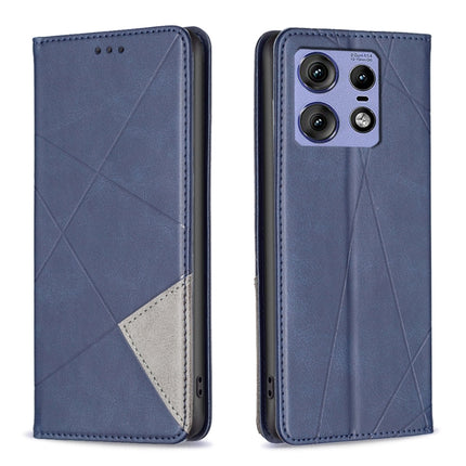 Rhombus Texture Magnetic Leather Phone Case, For Motorola Moto G35, For Motorola Moto G55, For Motorola Moto G85, For Motorola Edge 50 Pro 5G