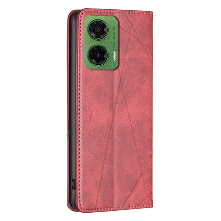 Rhombus Texture Magnetic Leather Phone Case, For Motorola Moto G35, For Motorola Moto G55, For Motorola Moto G85, For Motorola Edge 50 Pro 5G