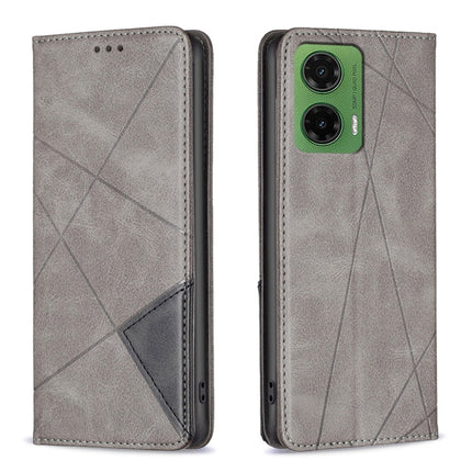 Rhombus Texture Magnetic Leather Phone Case, For Motorola Moto G35, For Motorola Moto G55, For Motorola Moto G85, For Motorola Edge 50 Pro 5G