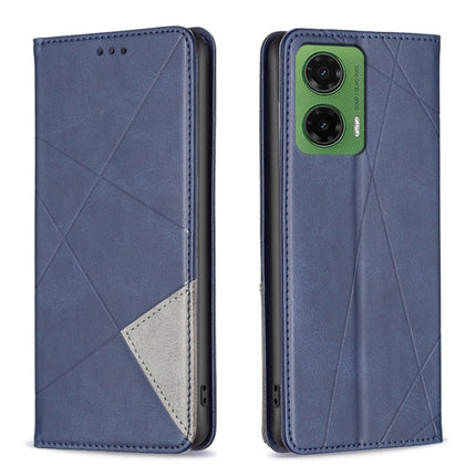 Rhombus Texture Magnetic Leather Phone Case, For Motorola Moto G35, For Motorola Moto G55, For Motorola Moto G85, For Motorola Edge 50 Pro 5G
