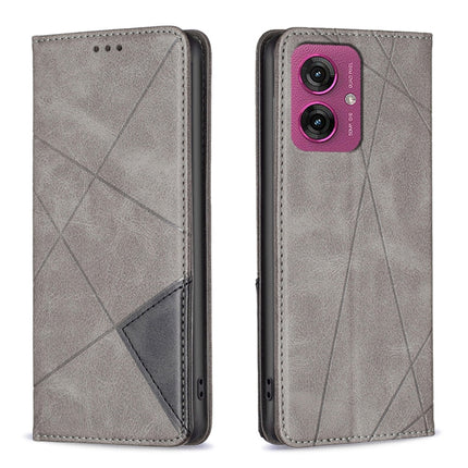 Rhombus Texture Magnetic Leather Phone Case, For Motorola Moto G35, For Motorola Moto G55, For Motorola Moto G85, For Motorola Edge 50 Pro 5G