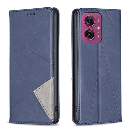 Rhombus Texture Magnetic Leather Phone Case, For Motorola Moto G35, For Motorola Moto G55, For Motorola Moto G85, For Motorola Edge 50 Pro 5G