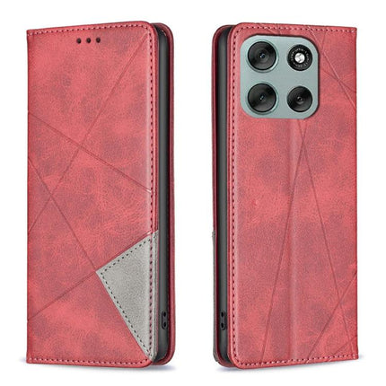 Rhombus Texture Magnetic Leather Phone Case, For Motorola Moto G Max/G87/G77 5G, For Motorola Moto G37/G47/G37 Power, For Motorola Edge 70 Fusion 5G, For Motorola Moto G56 5G