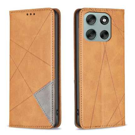 Rhombus Texture Magnetic Leather Phone Case, For Motorola Moto G Max/G87/G77 5G, For Motorola Moto G37/G47/G37 Power, For Motorola Edge 70 Fusion 5G, For Motorola Moto G56 5G