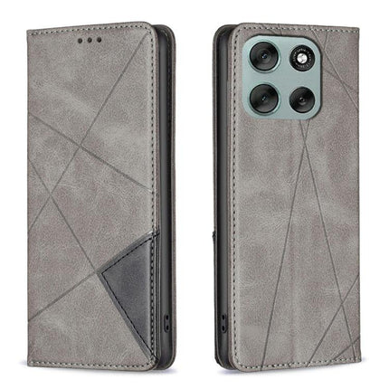 Rhombus Texture Magnetic Leather Phone Case, For Motorola Moto G Max/G87/G77 5G, For Motorola Moto G37/G47/G37 Power, For Motorola Edge 70 Fusion 5G, For Motorola Moto G56 5G