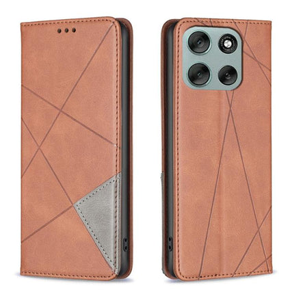 Rhombus Texture Magnetic Leather Phone Case, For Motorola Moto G Max/G87/G77 5G, For Motorola Moto G37/G47/G37 Power, For Motorola Edge 70 Fusion 5G, For Motorola Moto G56 5G