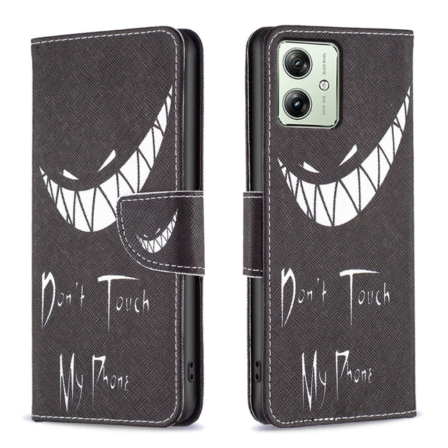 Colored Drawing Pattern Leather Phone Case, For Motorola Moto G54 5G EU Edition, For Motorola Edge 40 Neo, For Motorola Moto G14 4G