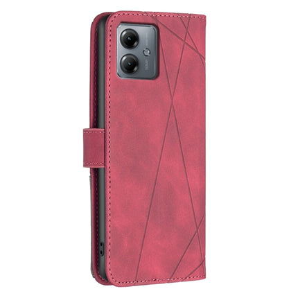 Magnetic Buckle Rhombus Texture Leather Phone Case, For Motorola Moto G14 4G, For Motorola Edge 40